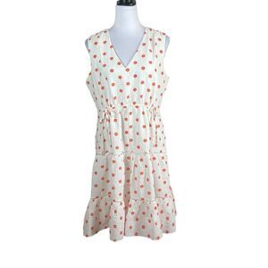 Bleecker 126 Polka Dot Sleeveless Dress, Size 12